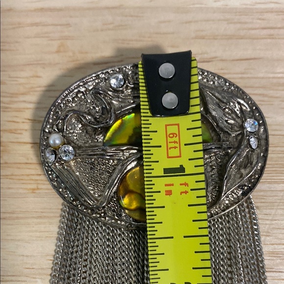 Vintage Silver Brooch with Fringe chain - Picture 11 of 11